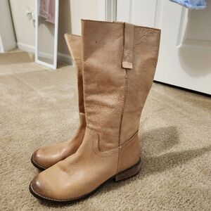 Mia Tan Leather Boots size 9